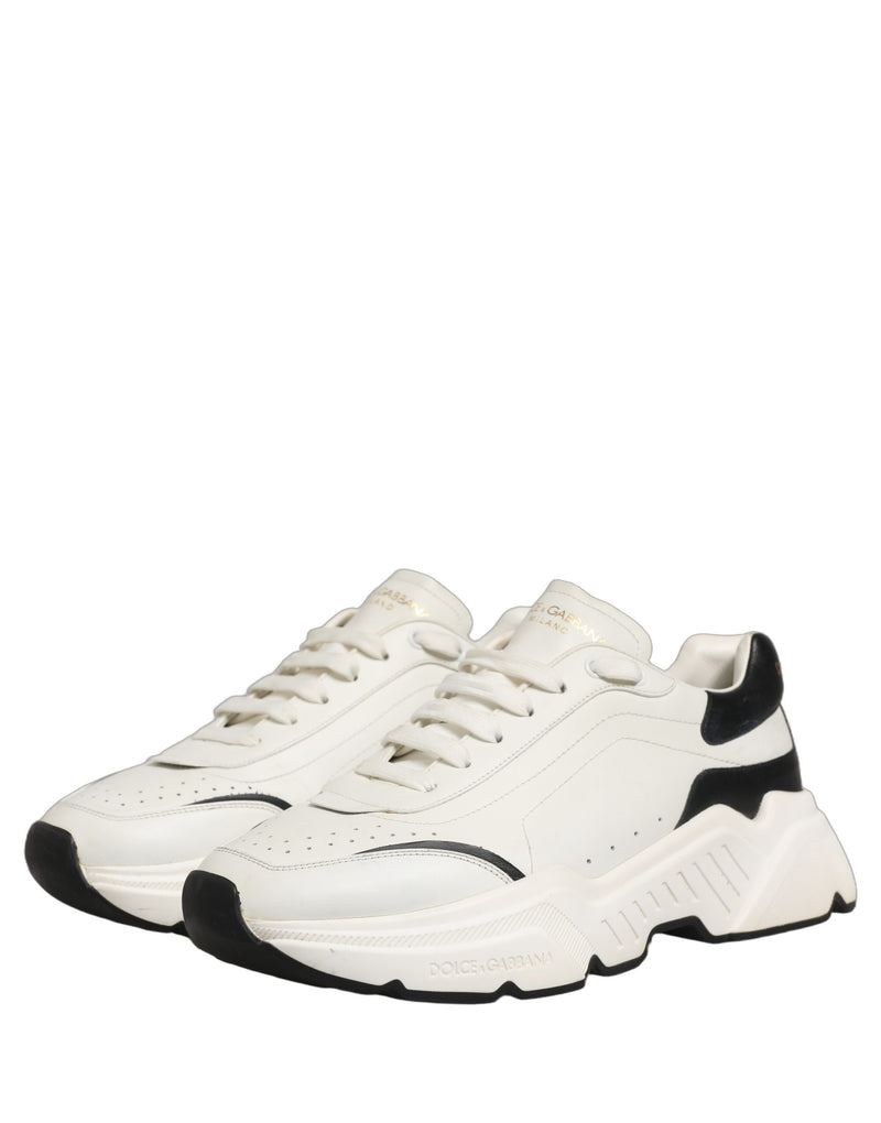 Dolce & Gabbana White Black Daymaster Low Top Sneakers