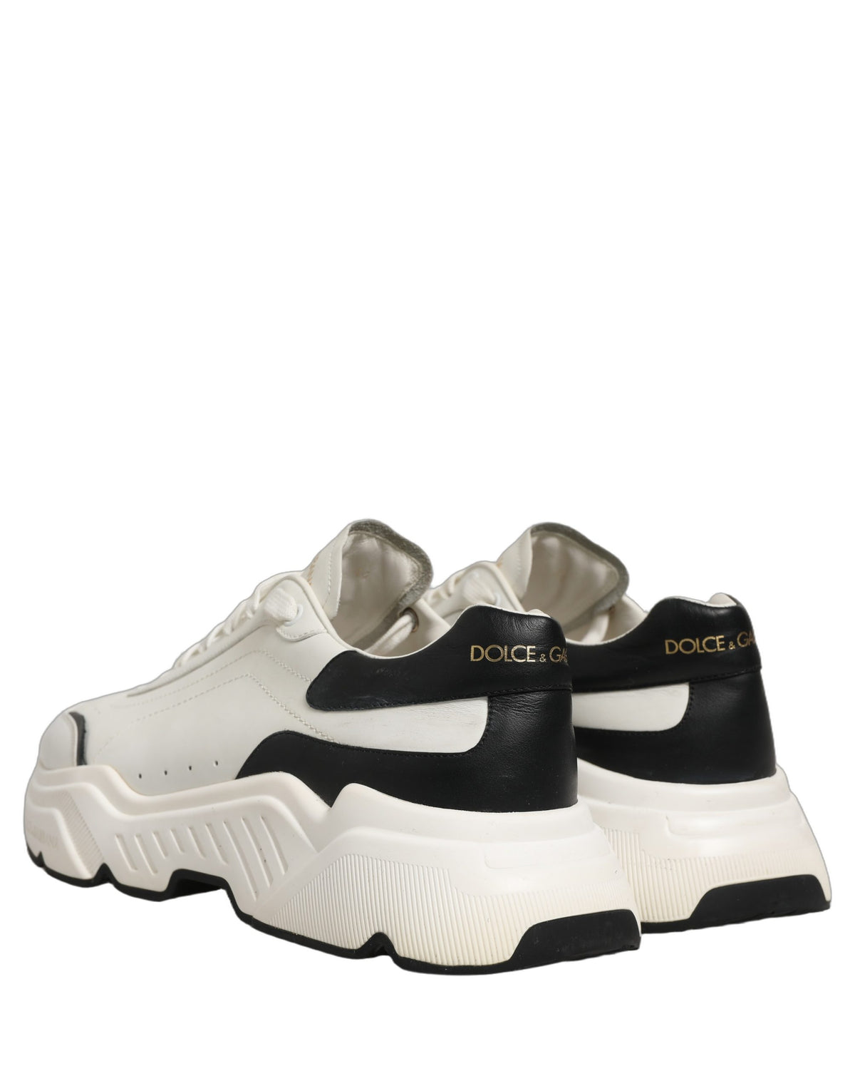 Dolce & Gabbana White Black Daymaster Low Top Sneakers