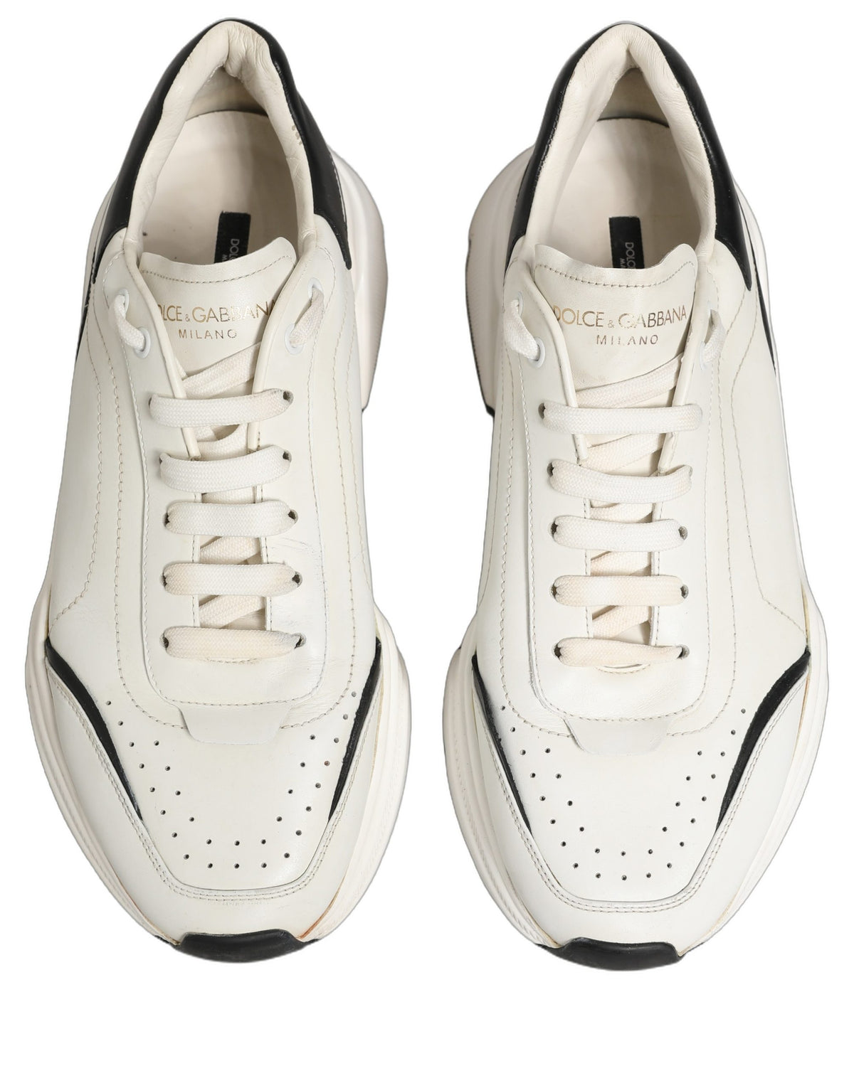 Dolce & Gabbana Daymaster White Black Low Top Sneakers