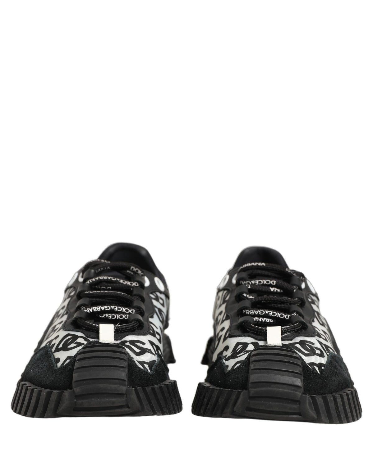 Dolce & Gabbana Black Logo Lace Up Low Top NS1 Men Sneakers