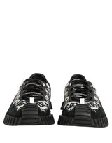 Dolce & Gabbana Black Logo Lace Up Low Top NS1 Men Sneakers