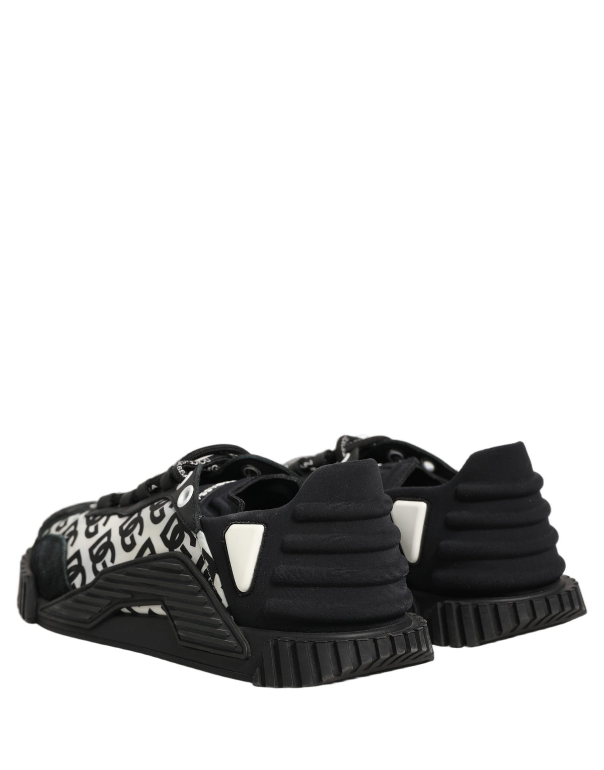 Dolce & Gabbana Black Logo Lace Up Low Top NS1 Men Sneakers