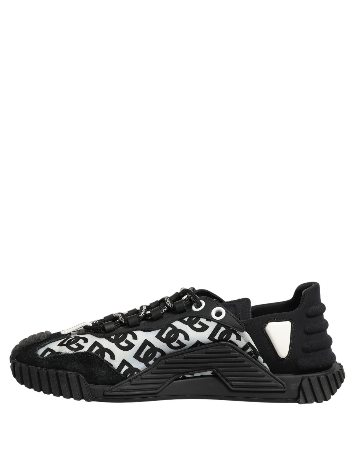 Dolce & Gabbana Black Logo Lace Up Low Top NS1 Men Sneakers