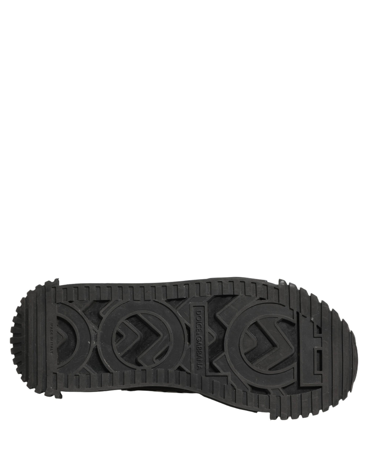Dolce & Gabbana Black Logo Lace Up Low Top NS1 Men Sneakers