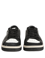 Dolce & Gabbana Black Leather Crown Milano Sneakers for Men