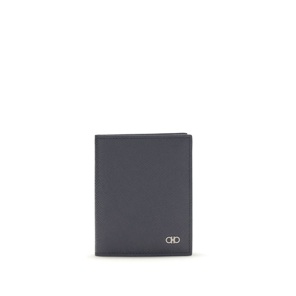 Ferragamo Blue Calf Leather Bos Taurus Wallet