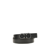 Ferragamo Blue Calf Leather Bos Taurus Regular Belt