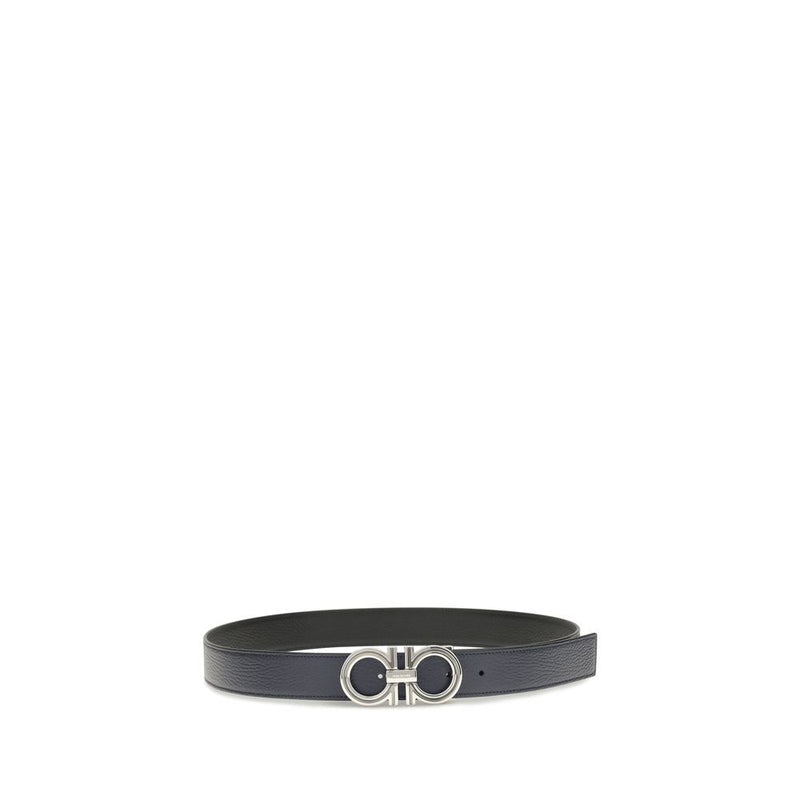 Ferragamo Blue Calf Leather Bos Taurus Belt