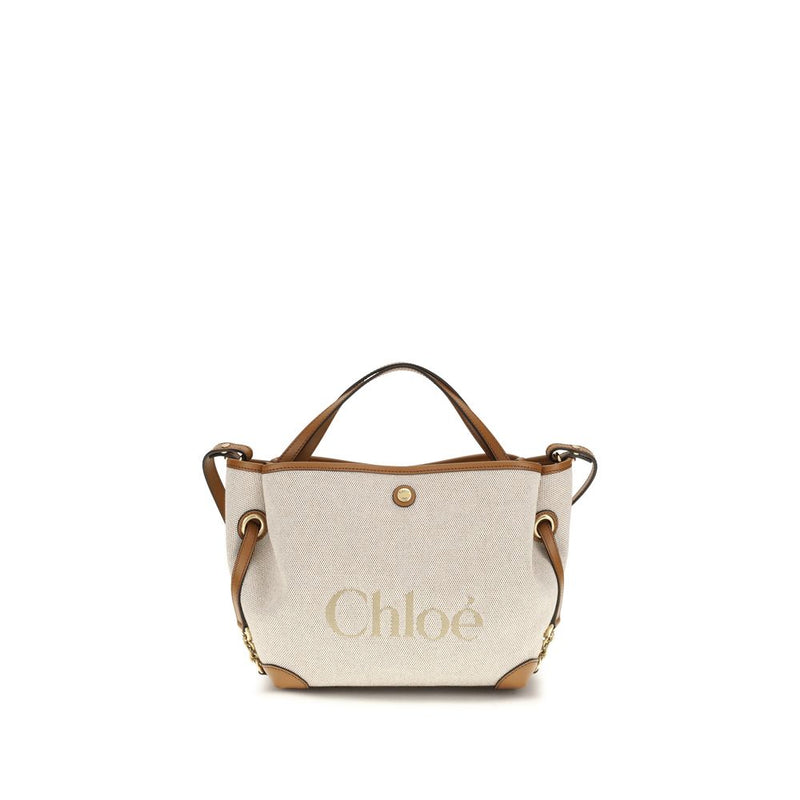 Chloé Clover Beige Fabric Shoulder Bag