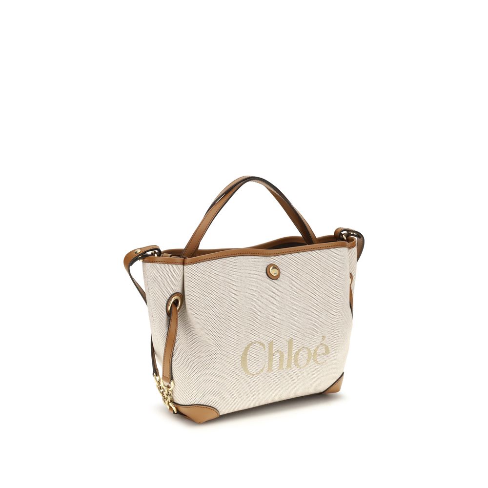 Chloé Clover Beige Fabric Shoulder Bag