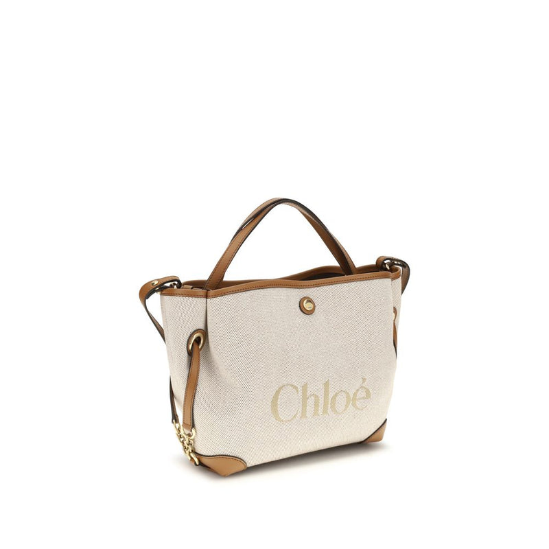 Chloé Clover Beige Fabric Shoulder Bag