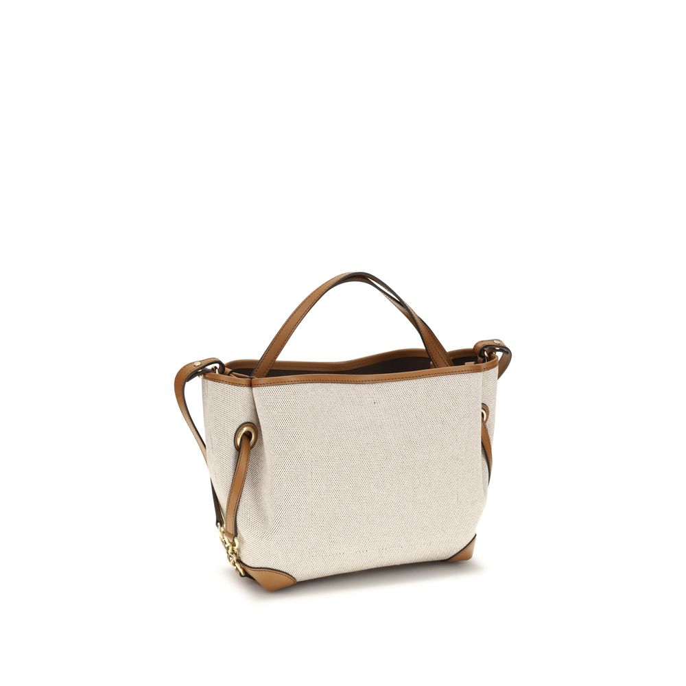 Chloé Clover Beige Fabric Shoulder Bag