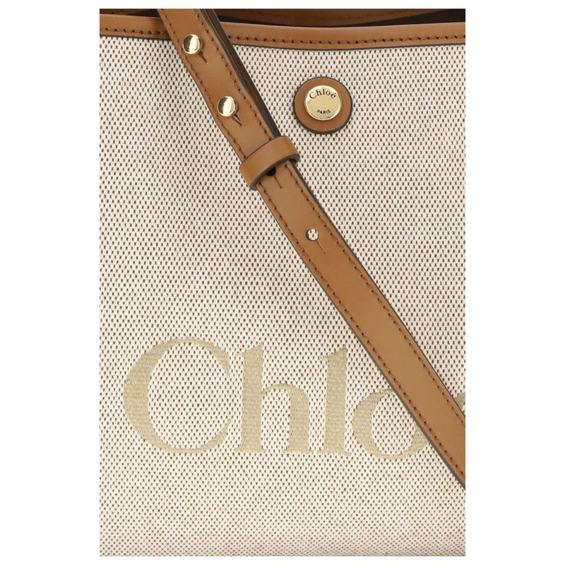 Chloé Clover Beige Fabric Shoulder Bag