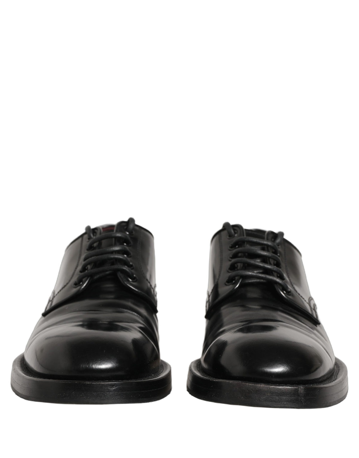 Dolce & Gabbana Black Leather Lace Up Derby Dress Shoes for Men