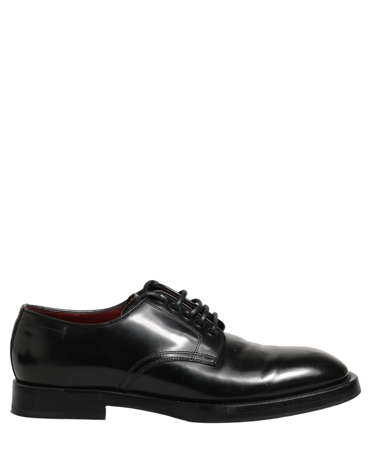 Dolce & Gabbana Black Leather Lace Up Derby Dress Shoes for Men