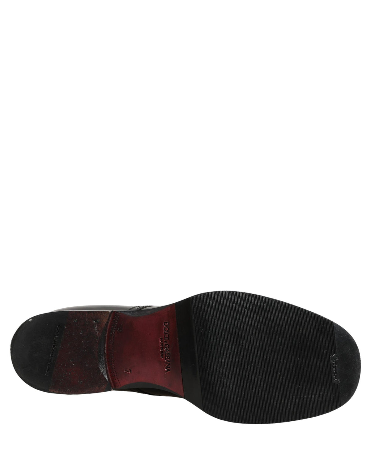 Dolce & Gabbana Black Leather Lace Up Derby Dress Shoes for Men