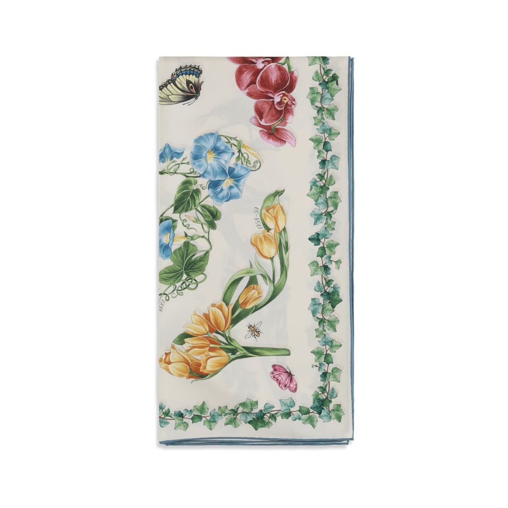 Ferragamo Multicolor Silk Scarf - Eden Print