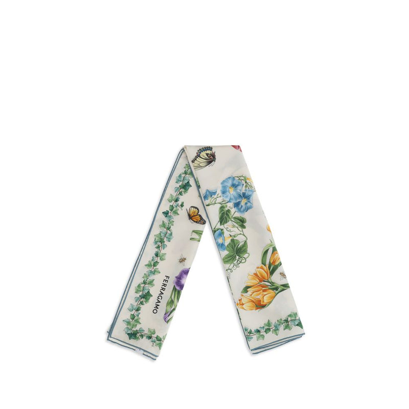 Ferragamo Multicolor Silk Scarf - Eden Print
