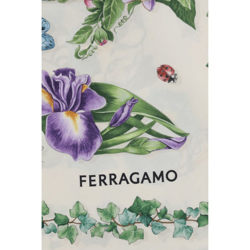 Ferragamo Multicolor Silk Scarf - Eden Print