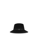 Valentino Garavani Black Cotton Fedora - VLogo Signature Hat