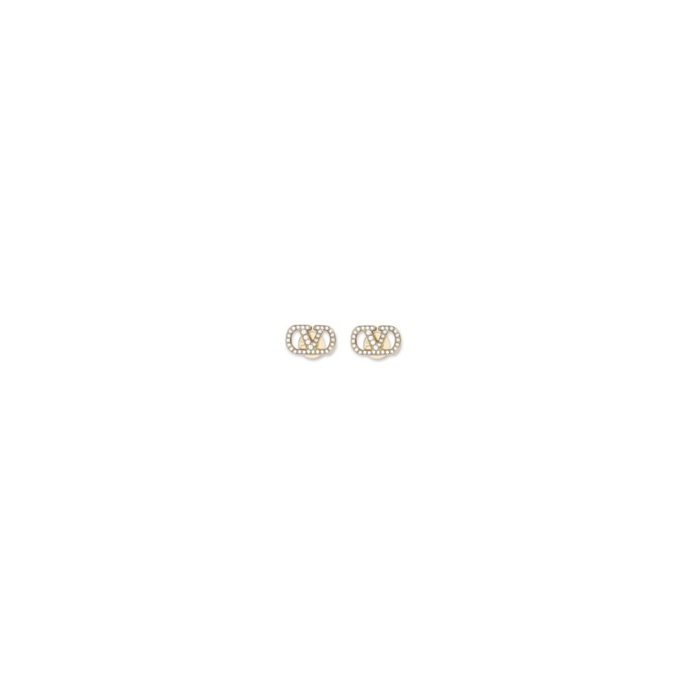 Valentino Garavani VLogo Signature Gold Brass Earrings