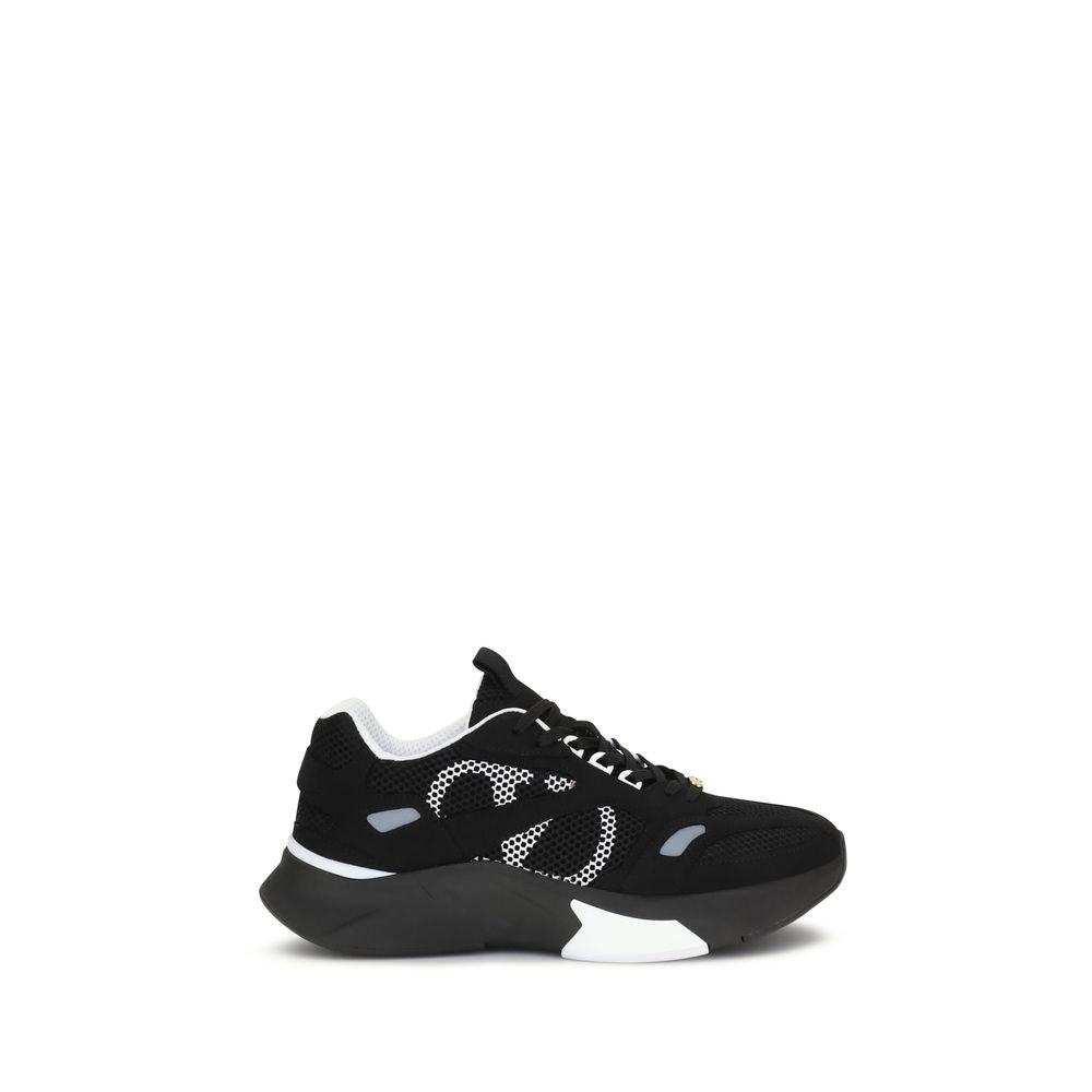Valentino Garavani Black Fabric Athletic Sneakers - Demivee