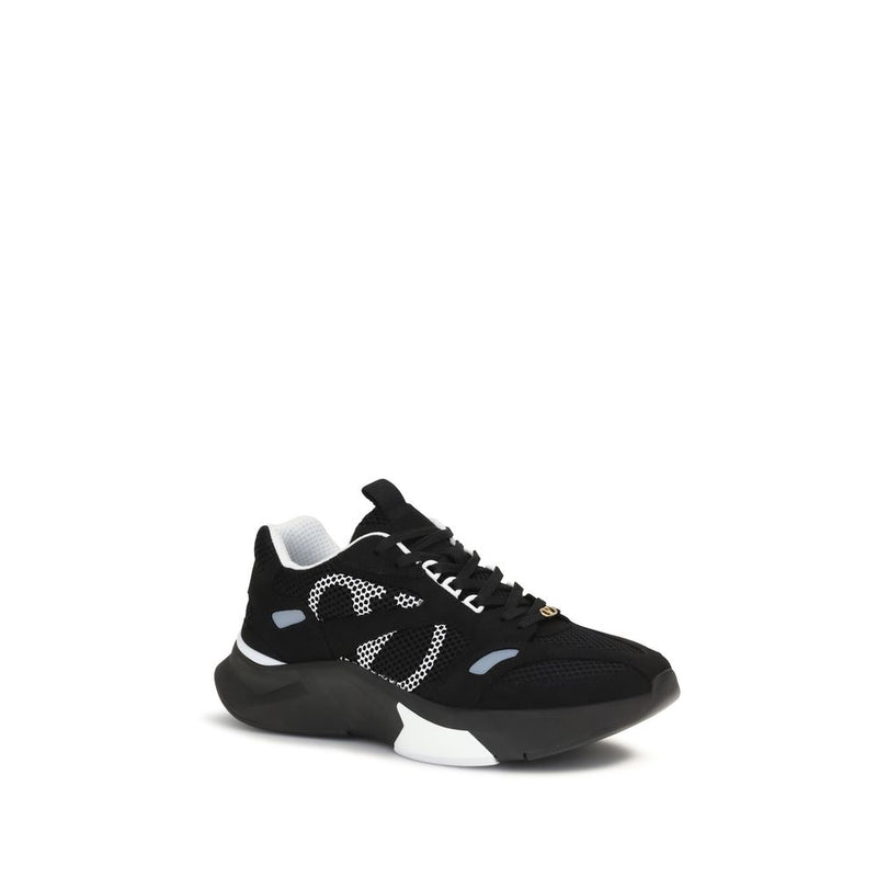 Valentino Garavani Black Fabric Athletic Sneakers