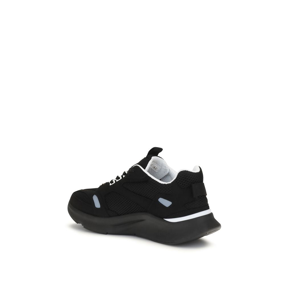 Valentino Garavani Black Fabric Athletic Sneakers - Demivee