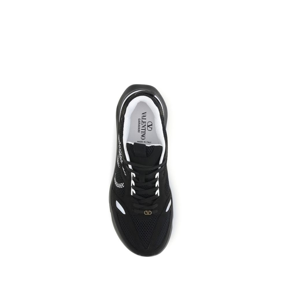 Valentino Garavani Black Fabric Athletic Sneakers - Demivee