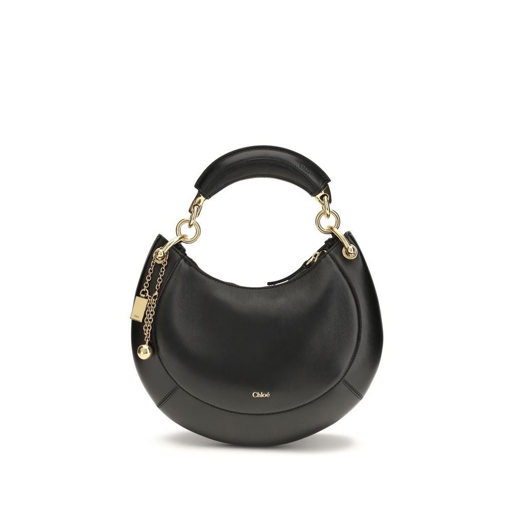 Chloé Marcie Black Calf Leather Shoulder Bag