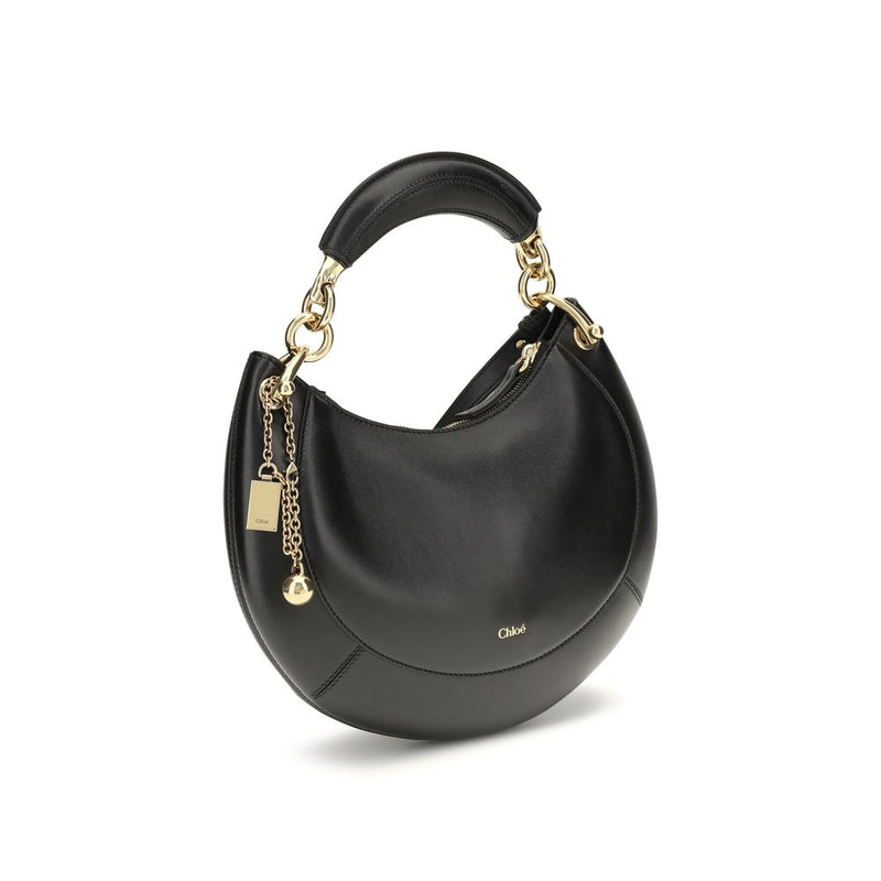 Chloé Marcie Black Calf Leather Shoulder Bag
