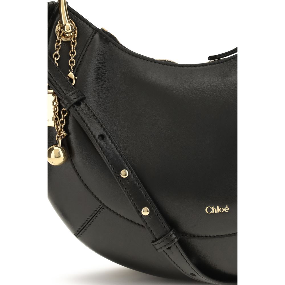 Chloé Marcie Black Calf Leather Shoulder Bag