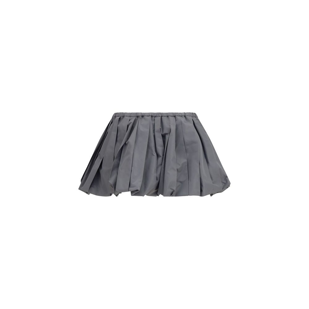 Miu Miu Gray Polyester Balloon Mini Skirt