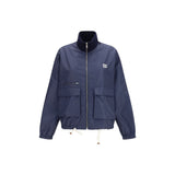 Miu Miu Blue Polyester Full-Length Jacket for Women