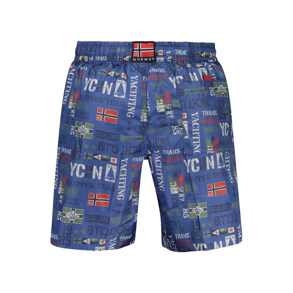 Norway 1963 Blue Polyester Men's Swim Boxer Shorts