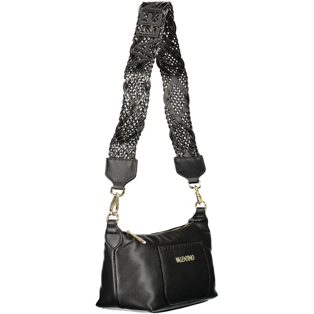 Mario Valentino Nero Sac en Polyuréthane pour Femmes avec Bandoulière Ajustable