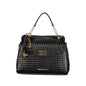 Mario Valentino Black Polyurethane Women's Bag with Adjustable Strap