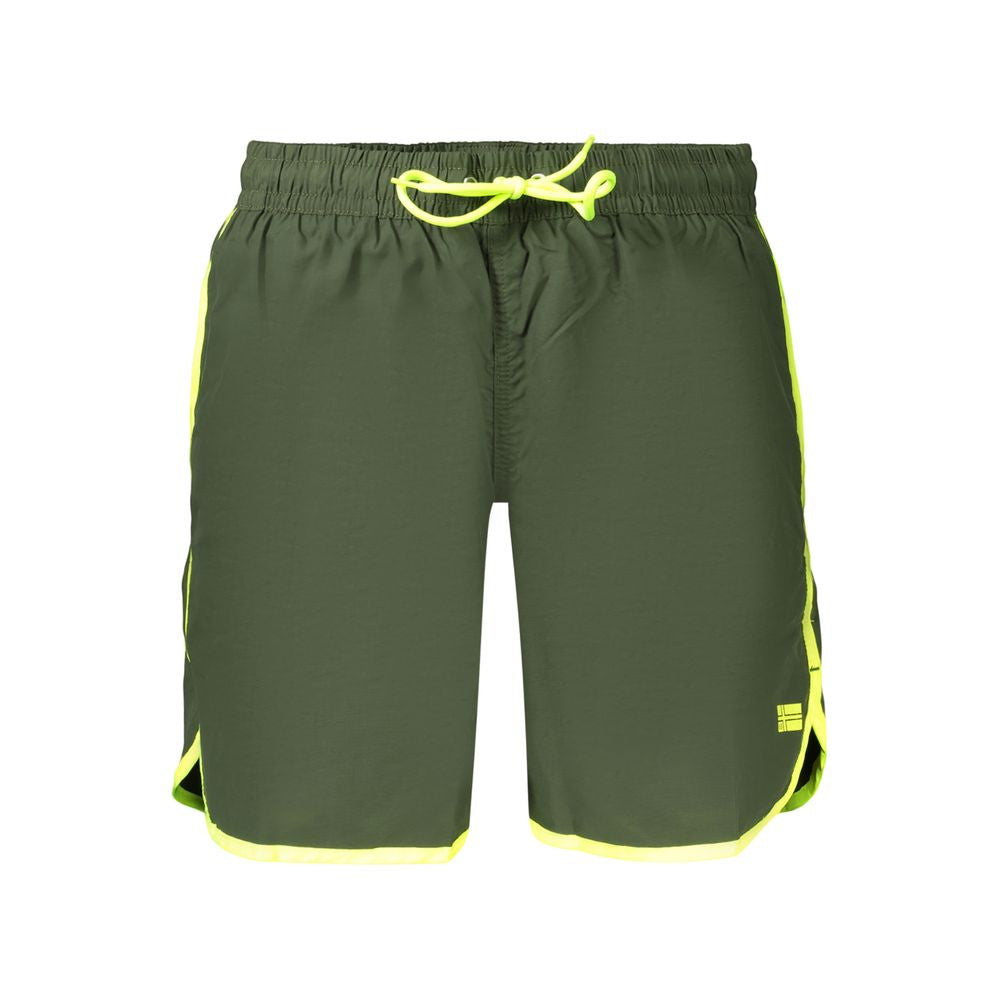 Norway 1963 Green Polyamide Men's Swim Boxer Shorts