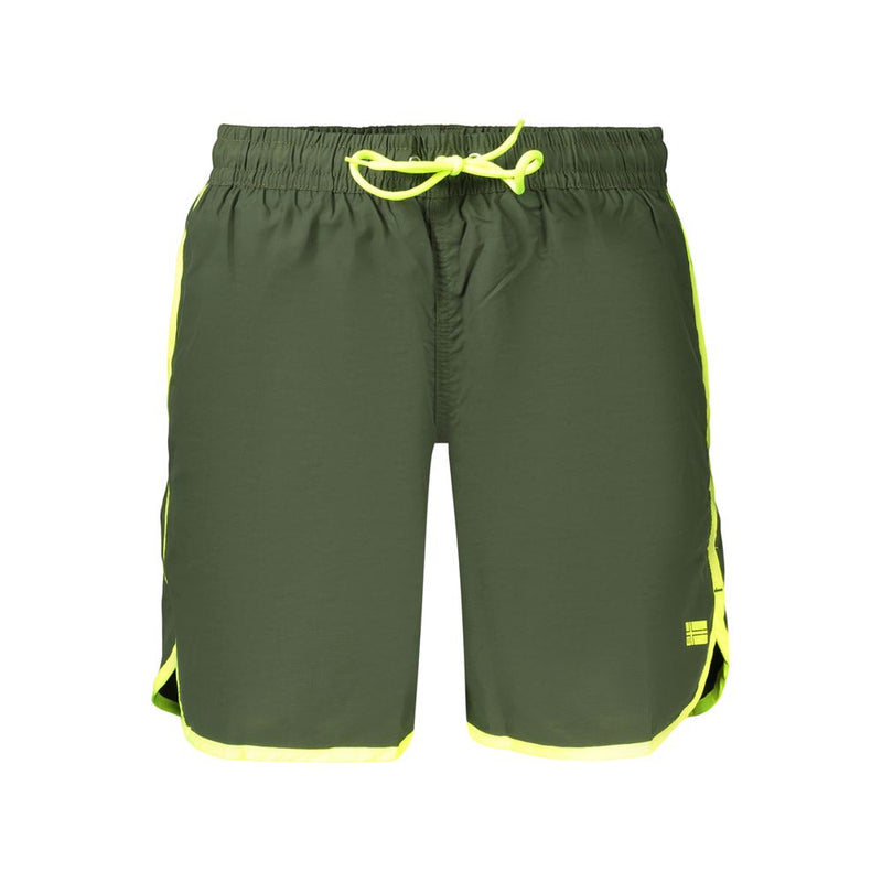 Norway 1963 Green Polyamide Men's Swim Boxer Shorts