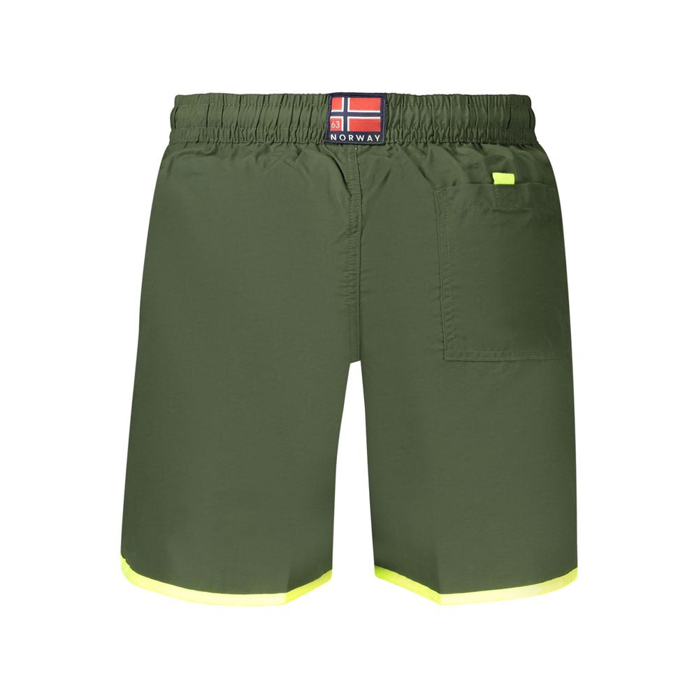 Norway 1963 Green Polyamide Men's Swim Boxer Shorts