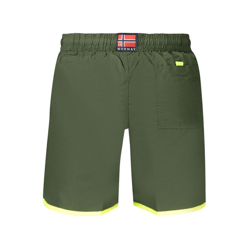Norway 1963 Green Polyamide Men's Swim Boxer Shorts