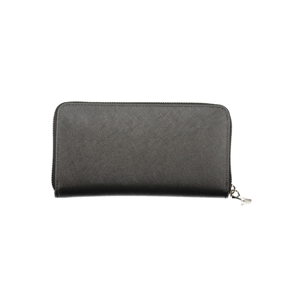 Mario Valentino Black Polyurethane Women's Wallet