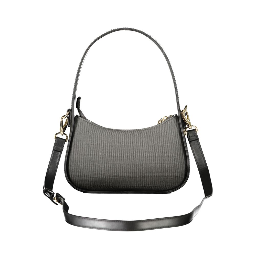 Mario Valentino Black Polyurethane Women's Bag - Elegant Shoulder Bag