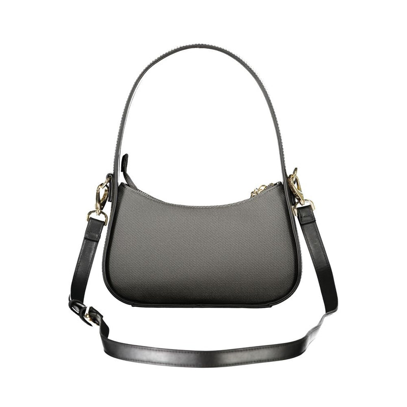 Mario Valentino Black Polyurethane Women's Bag - Elegant Shoulder Bag