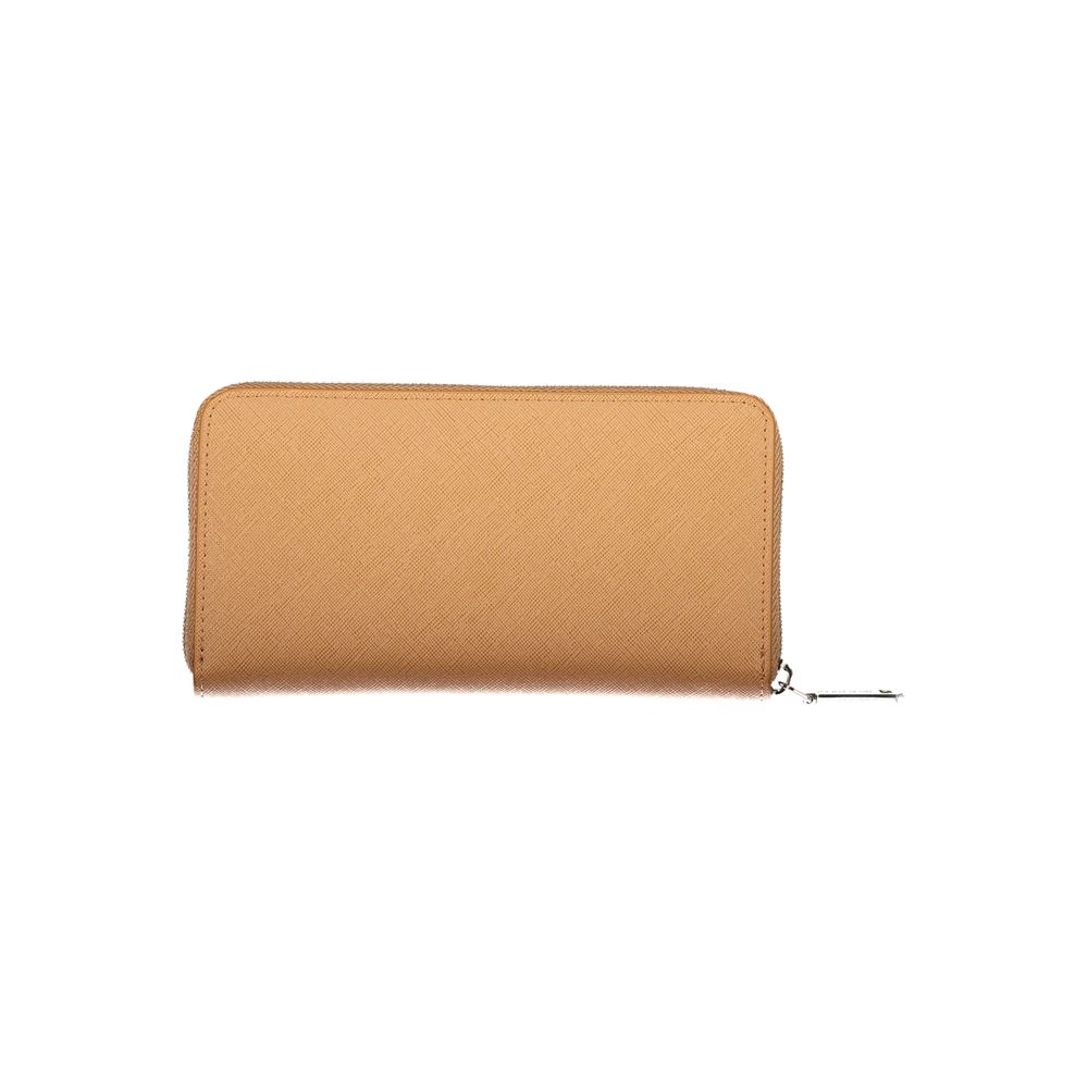 Mario Valentino Brown Polyurethane Women's Wallet - 6 Compartments