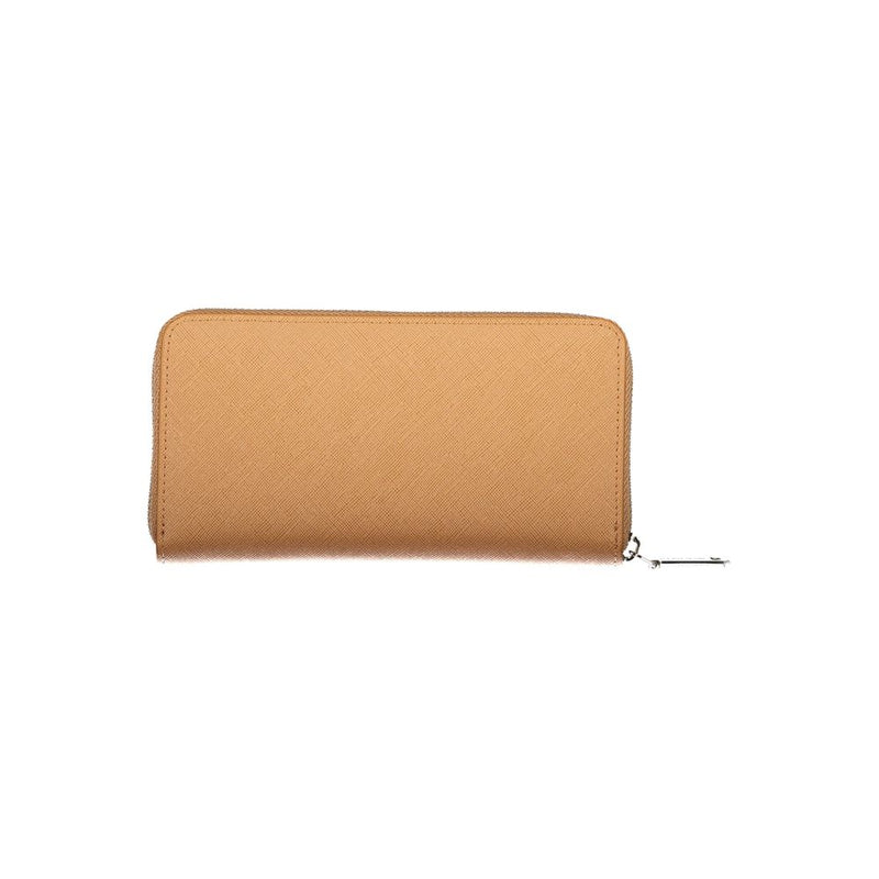 Mario Valentino Brown Polyurethane Women's Wallet - 6 Compartments