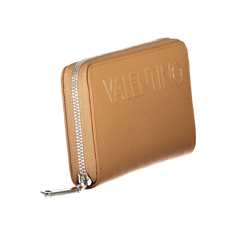 Mario Valentino Brown Polyurethane Women's Wallet - 6 Compartments