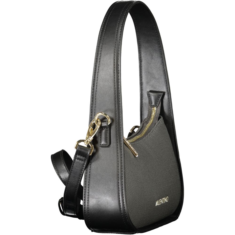 Mario Valentino Black Polyurethane Women's Bag - Elegant Shoulder Bag