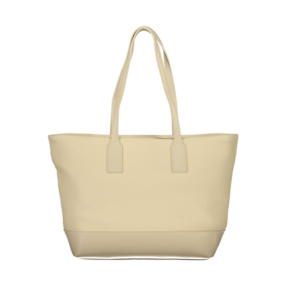 Mario Valentino Beige Polyurethane Women's Shoulder Bag