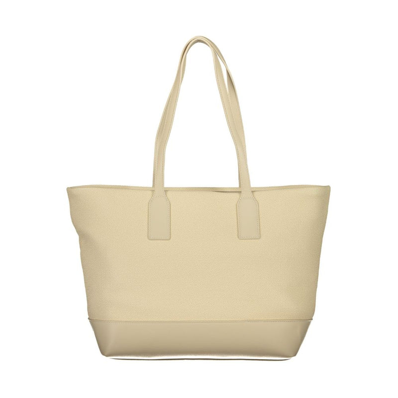 Mario Valentino Beige Polyurethane Women's Shoulder Bag